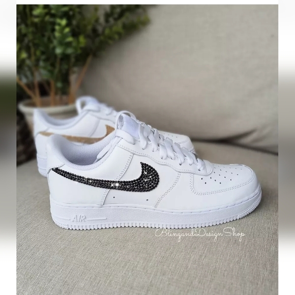 Bling Nike Air Force 1 Low Sneakers Customized with Swarovski Crystals Custom - Picture 10 of 10